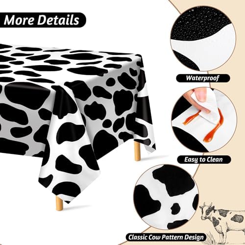 Kochorie 169 Pieces Cow Print Party Supplies Farm Animal Tableware Set - Image 4