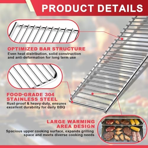 47004 BBQ Warming Rack for Bull 30 Inch 47629 26002 67530 Grill Accessories - Image 4