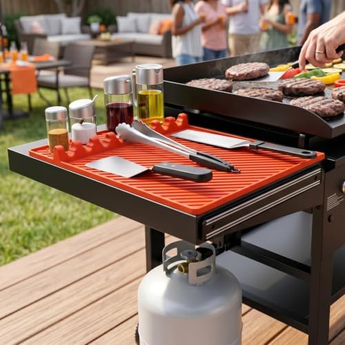Grill Silicone Mat for Blackstone - BBQ Side Shelf Mat With Magnetic 2 PCS - Image 7