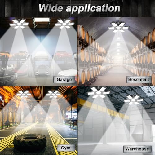 AUDLES LED Garage Lights 4 Pack, Garage Lights Ceiling LED 20000LM 6500K - Image 6