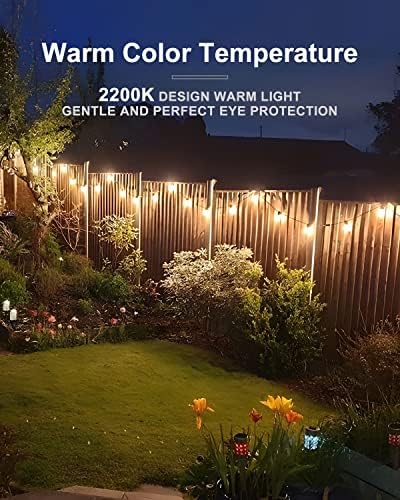 Lightdot 500FT Outdoor String Lights, LED Bistro String Lights with Shatterproof ST38 Vintage Bulbs, 2200K Dimmable, Waterproof Hanging Lights for Porch, Deck, Garden, Backyard, Balcony - ETL Listed - Image 5