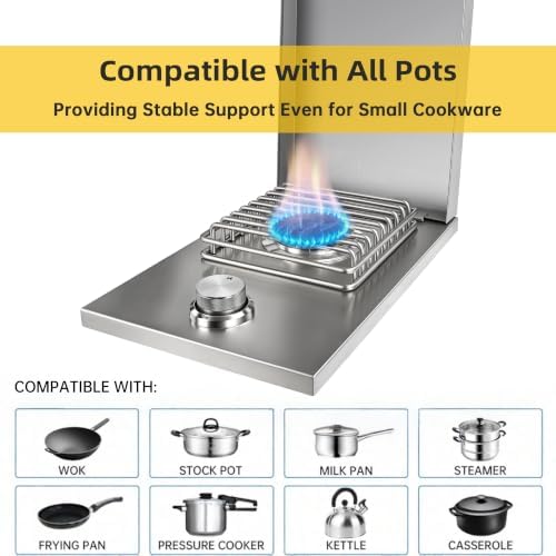 Built In Single Side Burner for Outdoor Kitchen, Propane & Natural Gas - Image 7