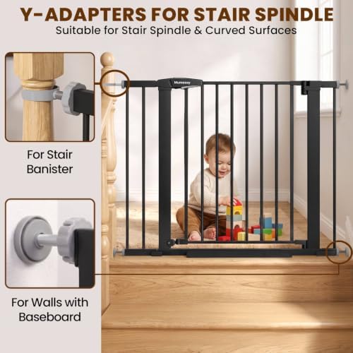 Mumeasy 29.7-40.6" Baby Gate for Stairs, Auto Close Dog Gate for Doorways - Image 4
