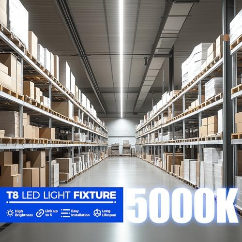 Barrina T8 LED Shop Lights 6FT, 60W 8500LM 5000K, High Output Tube, 6 Packs - Image 5