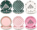 24 Pcs Camp Bachelorette Paper Plates 9" Gingham Decorations by Unknown