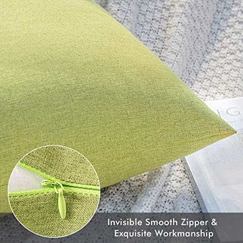 MIULEE Decorative Outdoor Pillow Covers Waterproof 18x18 Moss Green - Image 4