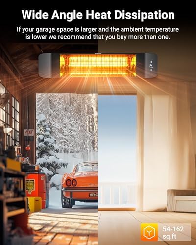 PASAPAIR 1500W Electric Infrared Patio Heater, Fast 3-Second Warmth, Black - Image 6
