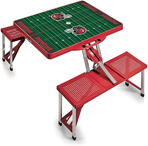 Picnic TIME NFL Football Field Folding Picnic Table, Camping Table, Outdoor Table with Umbrella Hole by PicnicTimeFamilyofBrands