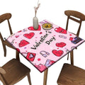 Outdoor Table Cloth, Love is in The Air Pattern Printed on Fade Resistant Camping Patio Table Covers, Ideal for Buffet Catering Community, Fit for 60" x 60" Square Tables by JRBSZMI2