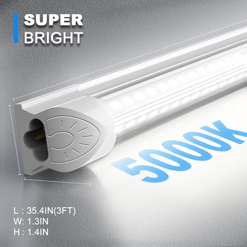 SHOPLED LED Shop Lights 3FT, 34W 4760LM 5000K Daylight White, V-Shape - Image 6