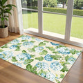 3x5 Floral Entry Rug - Washable Indoor Outdoor Mats for Front Door by Othilic