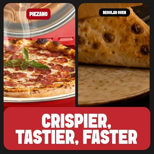 PIEZANO Crispy Crust Pizza Oven by Granitestone – 12 Inch Electric Pizza Oven Indoor Countertop Maker with Ceramic Stone Heats up to 800˚F for Delicious Stone Baked Pizzeria Style Pizza at Home - Image 3