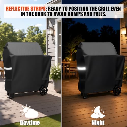 Grill Cover Compatible for Weber Searwood 600 Pellet Smoker Grill - Image 6