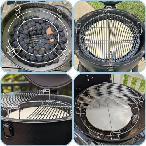 Cooking Grates with Ceramic Heat Deflectors System for Kamado Joe Classic - Image 5