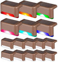 SOLPEX Color Changing Solar Deck Lights, 16 Pack Waterproof LED Lights by Solpex
