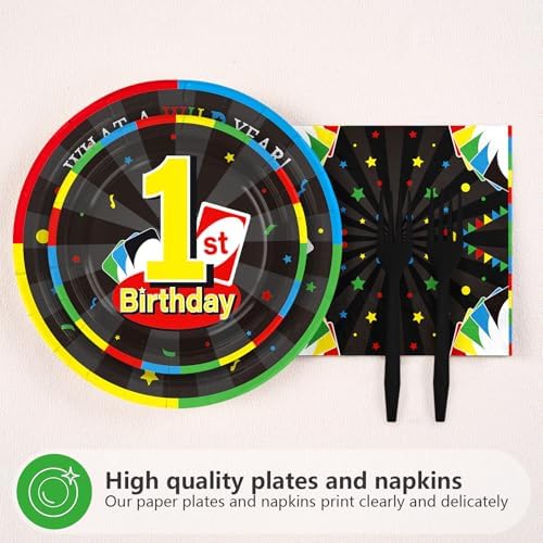 96Pcs Card Game 1st Birthday Game Night Party Decorations Serves 24 - Image 2