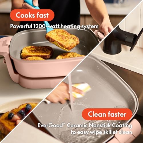 bella Fits-Anywhere™ SAUTE Make & Take Skillet, Non-Toxic Ceramic, Blossom - Image 4