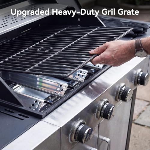 Aoxun 4-Burner 49000 BTU Propane Grill with Side Burner, Black & Silvery - Image 3