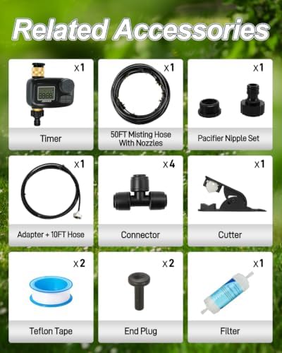 Misters for Outside Patio with Automatic Sprinkler Timer - Image 2