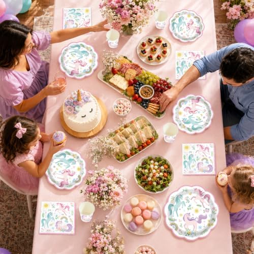 168 Pcs Magical Pastel Unicorn Decorations for Birthday Serves 24 - Image 6