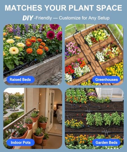 40FT Main tube1/2 Drip Irrigation System Kit with 40 Adjustable Nozzles - Image 6