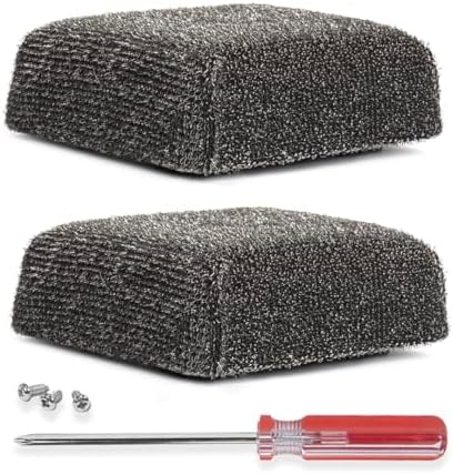 Bristle-Free Grill Brush Replacement Heads, 2-Pack Outdoor BBQ Cleaner by BBQ-AID