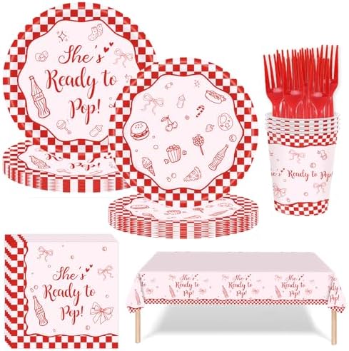 121PCS She's Ready to Pop Baby Shower Decorations for 24 Guests by Unknown