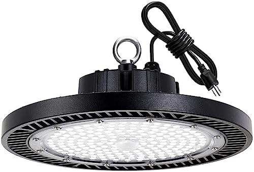 LED High Bay Light, 200W 28000lm 5000K High Bay Led Shop Light with Plug 5' Cable and Hook Ring, UFO High Bay Led Lights for Garage Gym Warehouse Workshop by Illuminatinglifewiththewarmthandloveoflight