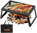 VEVOR Folding Campfire Grill, 18" Portable Camping Grates Over Fire Pit, Heavy Duty Steel Mesh Grate, Camp Fire Cooking Equipment with Legs Carrying Bag, Grilling Rack for Outdoor Open Flame Cooking by VEVOR