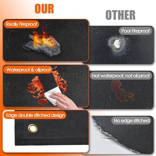 Large Under Grill Mats for Outdoor Grill Deck Protector, 80 x 48 x 0.02in - Image 3