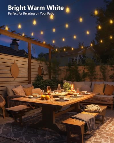 Brightown 38FT Solar String Lights Outdoor, 15+1 Shatterproof LED Lights - Image 6