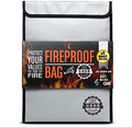 The Good Stuff Fireproof Document Bag Legal Size: 15" x 11" [2000°F Rated] Protect Birth Certificates, Contracts, Legal Papers, Cash, and Other Valuables - Water and Fire Resistant File Bags by TheGoodStuff
