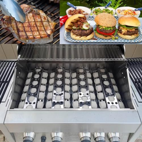 GasSaf Heat Plate for Select Turbo BBQ Replacement Parts, 16.5 inch Briquette Tray for Turbo Sts, Elite, Classic Gas Grills, 4-Pack Stainless Steel Heat Plates for Nexgrill Grill Parts(16 1/2 x 6 1/2) - Image 5