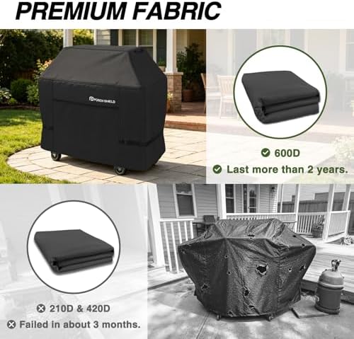 Porch Shield Waterproof Outdoor BBQ Grill Cover 52 inch, Black - Image 5