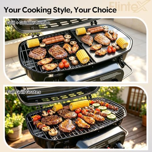 Flintex Portable Propane Gas Grill For Camping, 2-Burner Grill, 340 sq.in. - Image 4