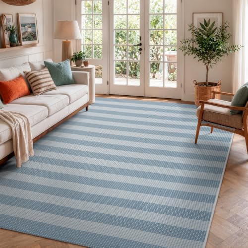OJIA Striped Area Rug 5'x7' Outdoor Rug, Washable Patio Rugs Camping Rug - Image 7