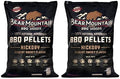 Bear Mountain FB14 Premium All Natural Low Moisture Hardwood Smoky Hickory BBQ Smoker Pellets for Outdoor Grilling, 40 Pound Bag (2 Pack) by BearMountainBBQ