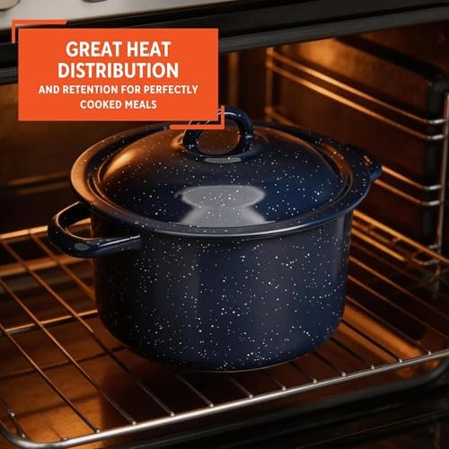 IMUSA 6 Qt Enamel Stock Pot for Canning, Blue - Image 5