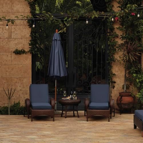 Classic Accessories Montlake Water-Resistant 23 x 20 x 4 Inch Patio Lounge Back Cushion, Heather Indigo Blue, Outdoor Loveseat Cushions - Image 6