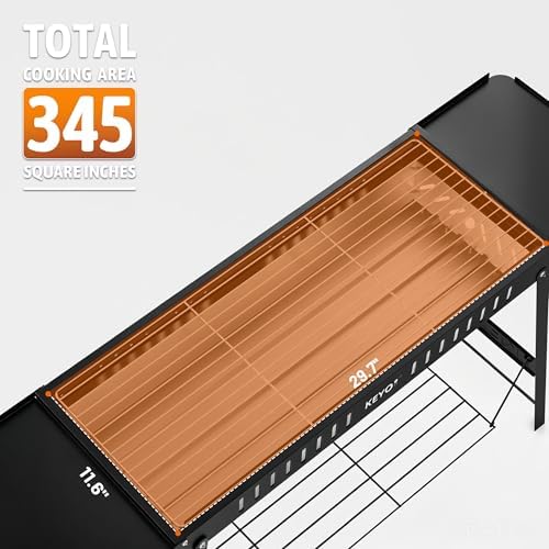 KEYO GRILL Foldable Charcoal Grill, Portable Camping Charcoal Grill with Carry Bag & Side Tables, Compact Folding BBQ Grill for Camping, Tailgating, Beach, Picnic - Image 4