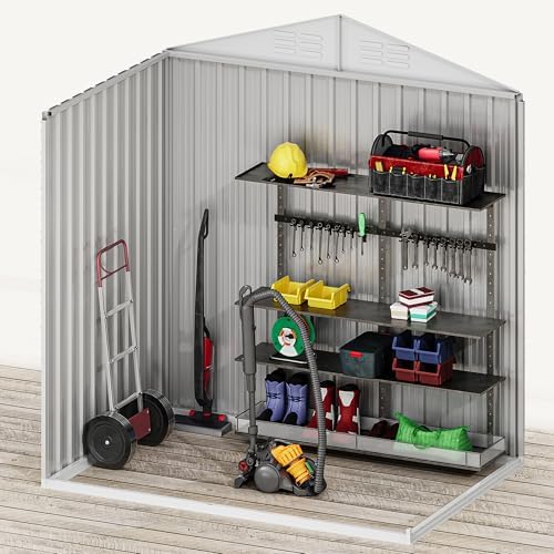 DWVO 6x4ft Outdoor Storage Shed with Locking Entry & Ventilation - Image 5