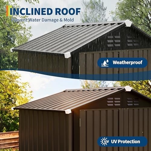 Garvee 6x4 FT Storage Shed – 130 Cu Ft, Sloped Roof, Weatherproof - Image 5