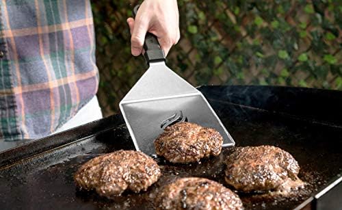 BLACKSTONE 5047 Burger Spatula Heavy Duty Plastic Handle Large Stainless Steel Food Grade Flat Top Griddle Accessories-Hamburger Pancake Flipper– Grill Scraper Utensil for Home Kitchen Restaurants - Image 2