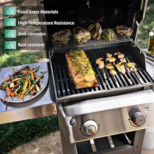 Spirit E-210 7637 Grill Cooking Grates for Weber Spirit e210, 17.5" Grill Grates for Weber Spirit & Spirit II 200 Series E-210 E-215 E-220 S-210 S-215 Spirit II E-210 II E-220 2 Burner 64815 67022 - Image 6