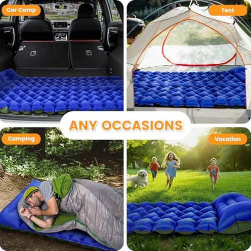 4-Inch Inflatable Camping Sleeping Pad with Foot Pump - Image 7