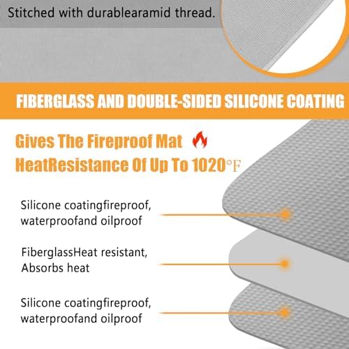 TOHONFOO Heat Resistant Mats for Countertop & Air Fryer, 18x15 in, Gray - Image 6