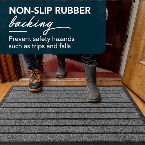 ubdyo Extra Durable Door Mat Outside Entrance (36" x 24", Bright Grey) - Image 6