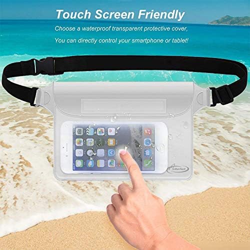 AiRunTech Waterproof Pouch with Waist Strap (2 Pack) | Beach Accessories Best Way to Keep Your Phone and Valuables Safe and Dry | Perfect for Boating Swimming Snorkeling Kayaking Beach Pool Water Park - Image 6