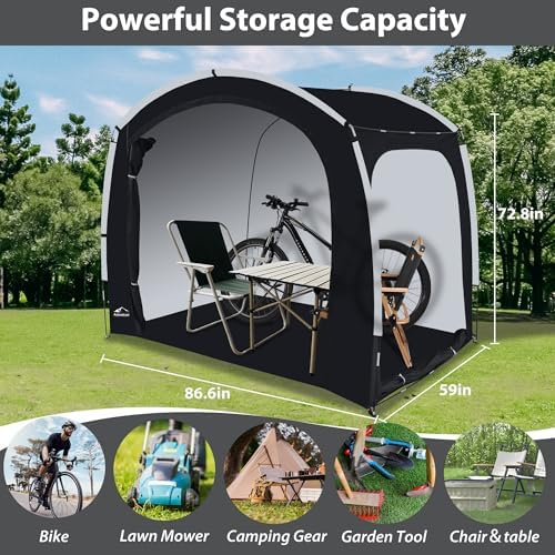 Bike Storage Shed Tent Waterproof Outdoor Side Access Portable XL - Image 2