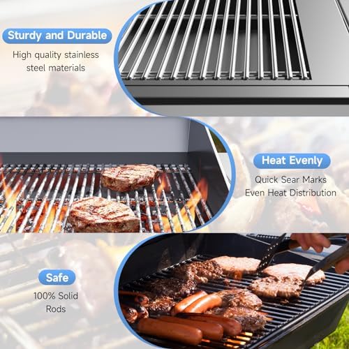 3pcs Stainless Steel Grill Grates for Weber, 18.7'' x 33.3'' - Image 3